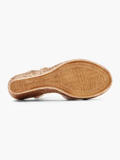 Damen 5th Avenue Leder Keilsandalette