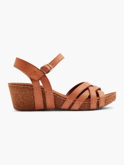Damen 5th Avenue Leder Keilsandalette