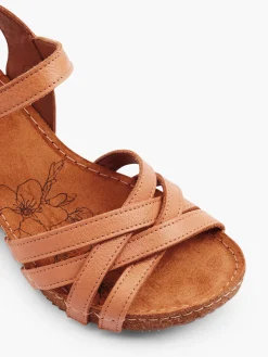 Damen 5th Avenue Leder Keilsandalette