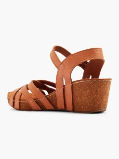 Damen 5th Avenue Leder Keilsandalette