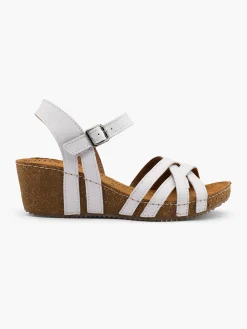 Damen 5th Avenue Leder Keilsandalette