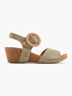 Damen 5th Avenue Leder Keilsandalette