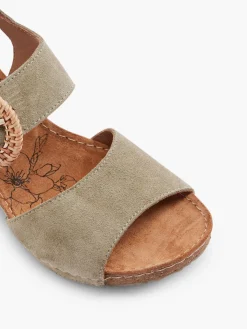 Damen 5th Avenue Leder Keilsandalette