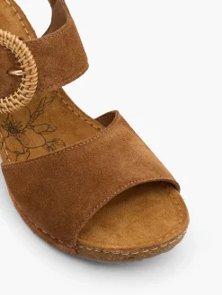 Damen 5th Avenue Leder Keilsandalette
