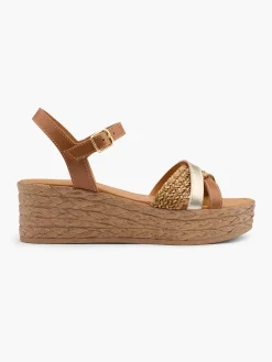 Damen 5th Avenue Leder Keilsandalette