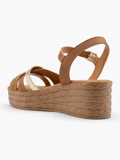 Damen 5th Avenue Leder Keilsandalette