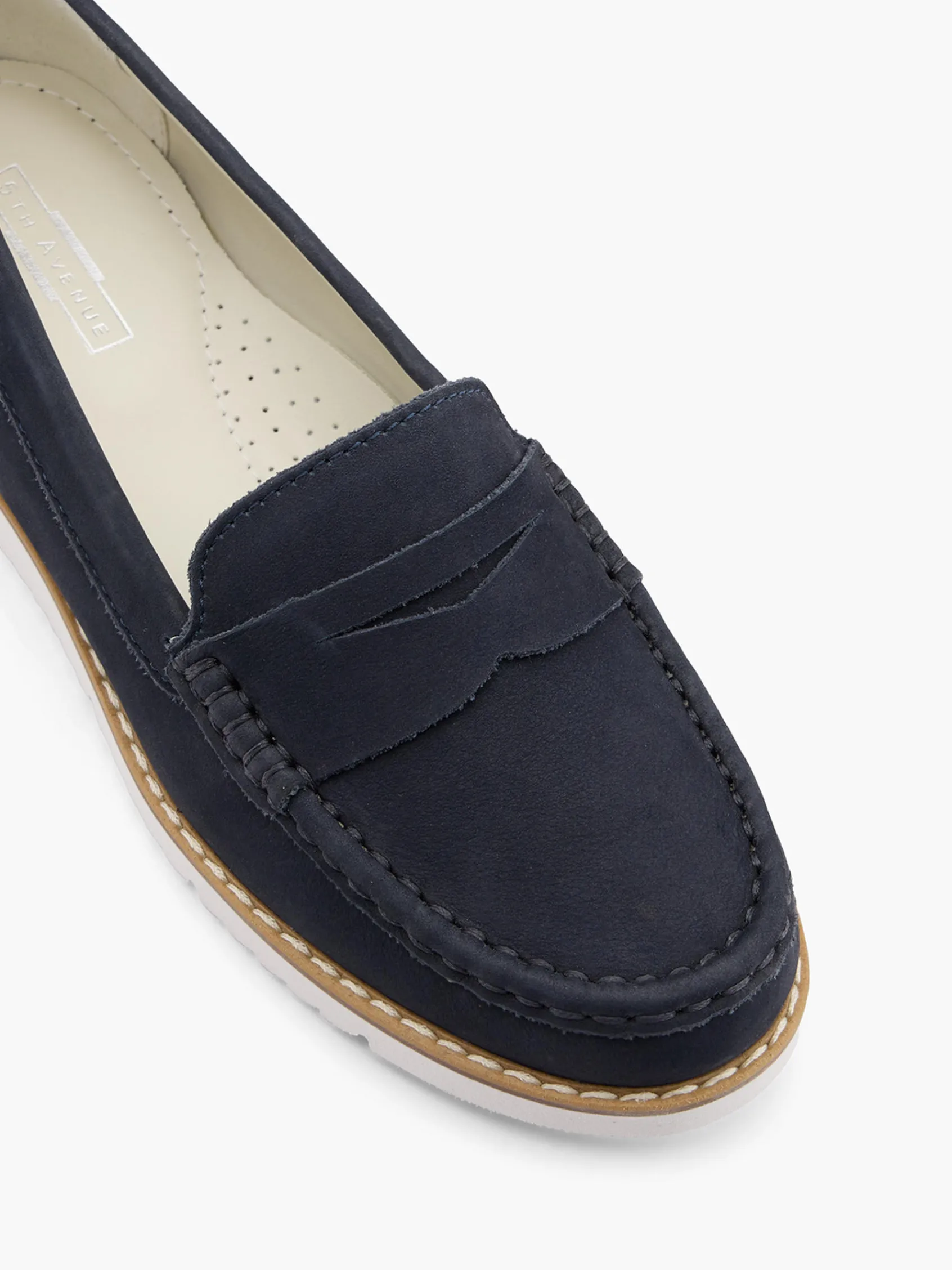 Damen 5th Avenue Leder Mokassin