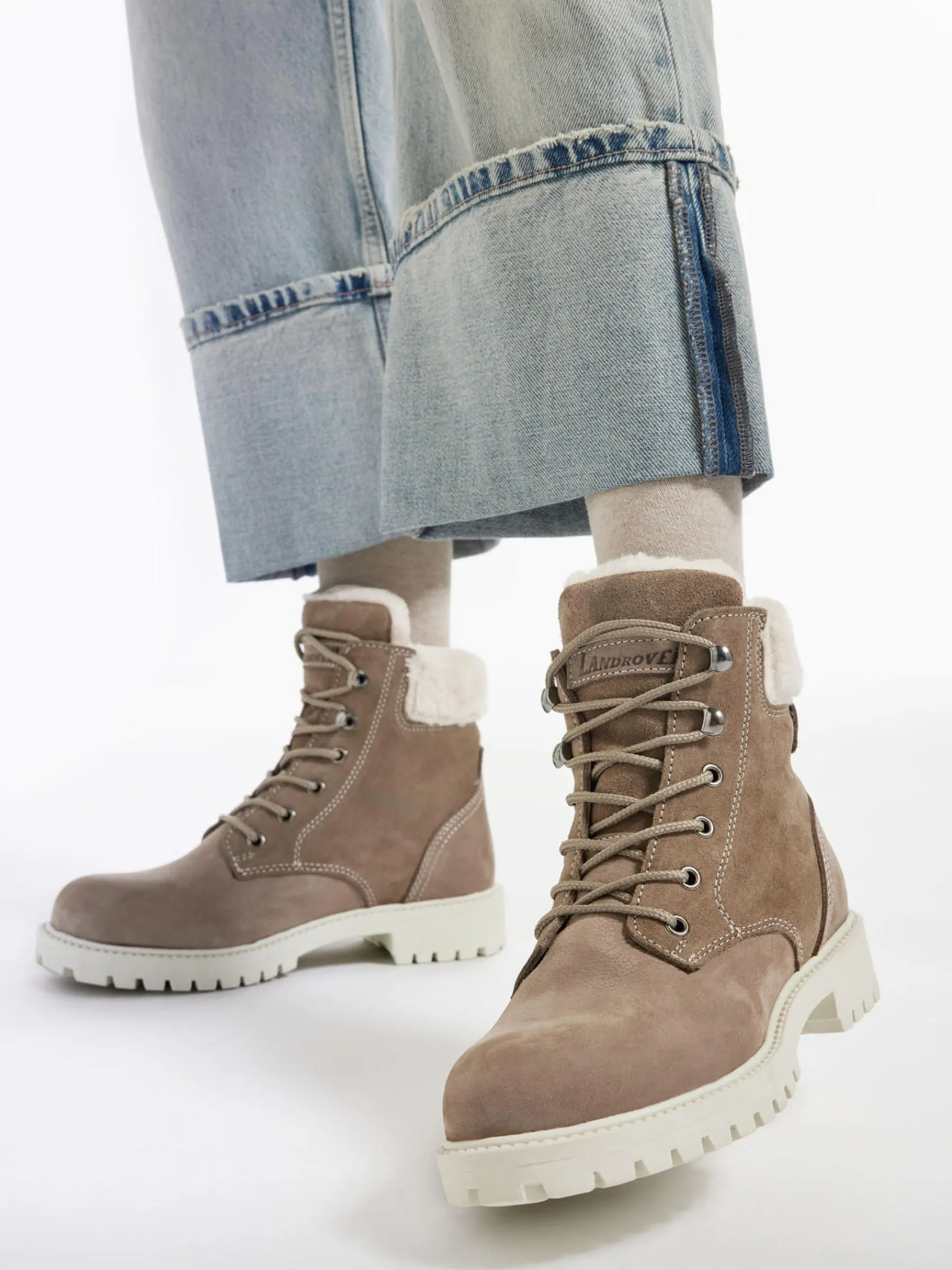 Damen Landrover Leder Schnürboots