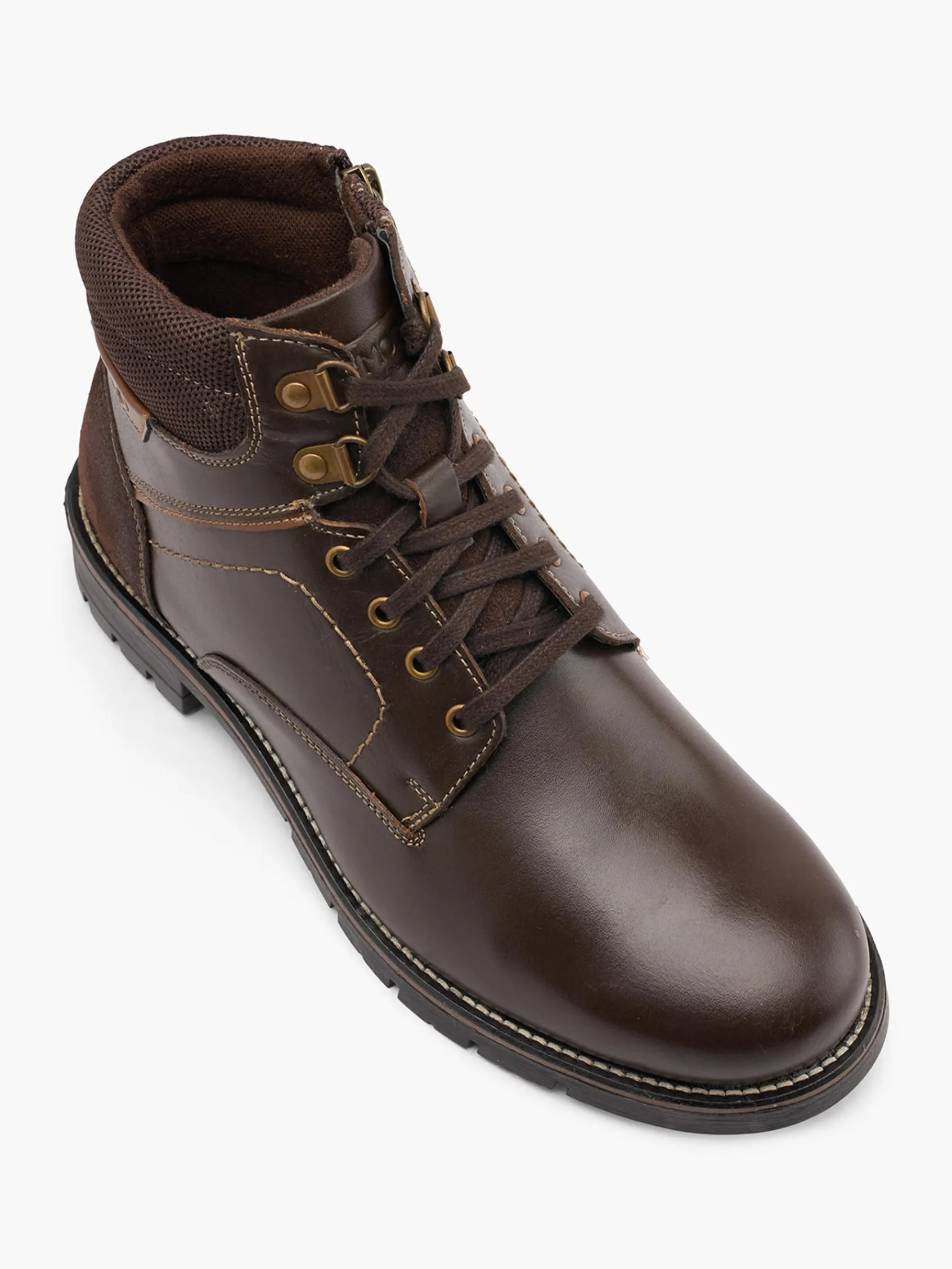 Herren CAFE MODA Leder Schnürboots