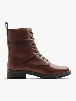 Damen 5th Avenue Leder Schnürstiefelette