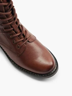 Damen 5th Avenue Leder Schnürstiefelette