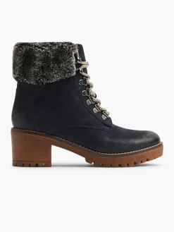Damen 5th Avenue Leder Schnürstiefelette