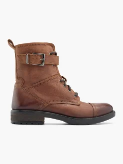 Damen 5th Avenue Leder Schnürstiefelette