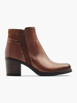 Damen Leder Stiefelette