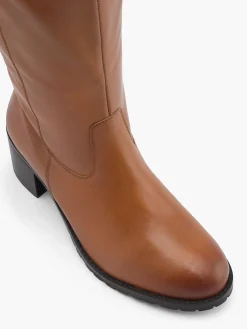 Damen 5th Avenue Leder Weitschaftstiefel