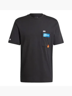 Herren adidas Remoji Pocket Graphic T-Shirt