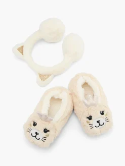 Kinder Cosy Nature Set aus Ohrenwärmern und ABS Socken
