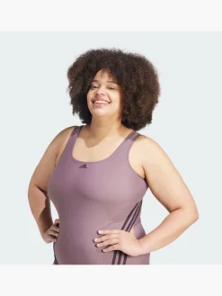 Damen adidas 3-Streifen Badeanzug – Große Größen