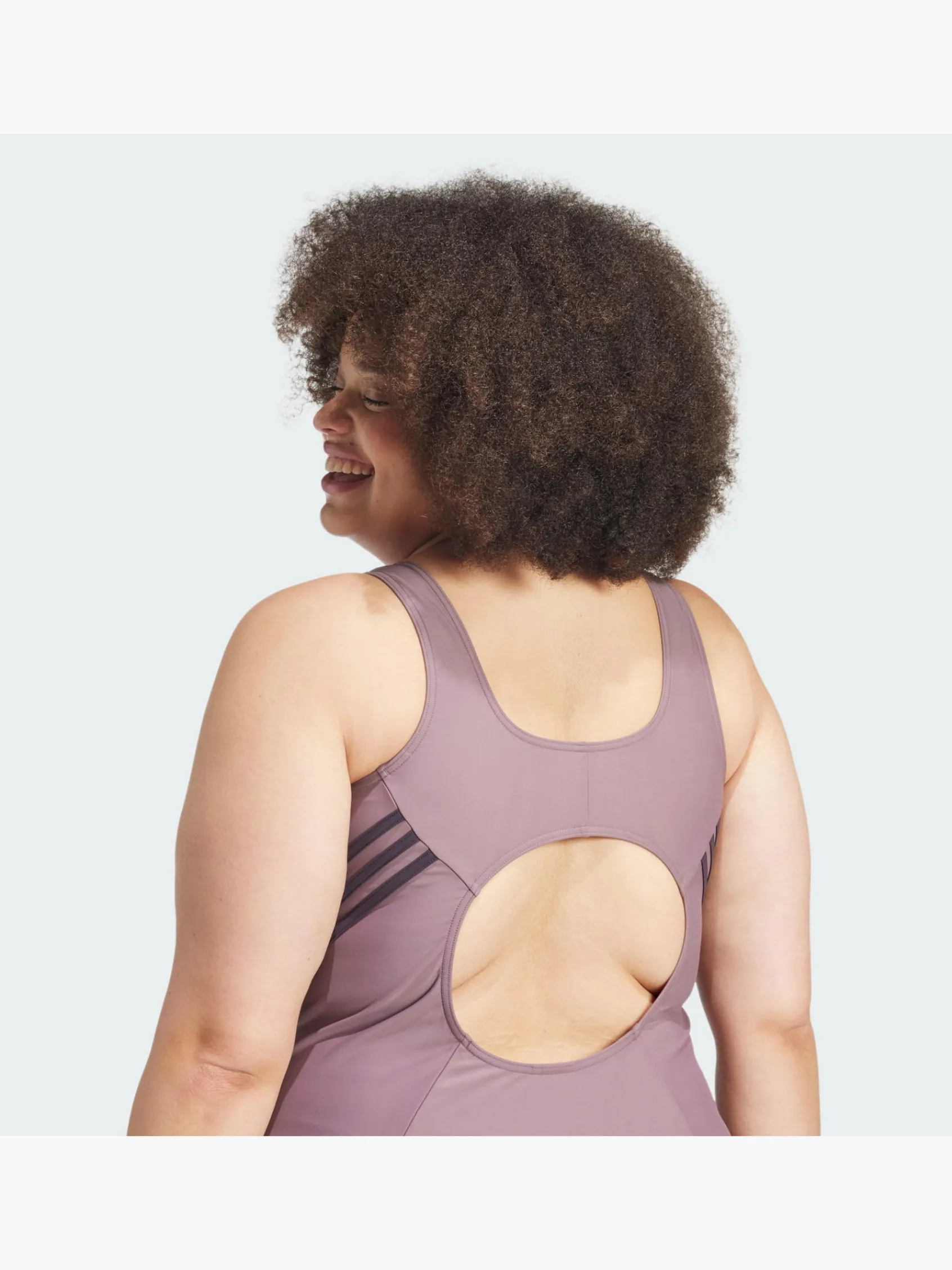 Damen adidas 3-Streifen Badeanzug – Große Größen