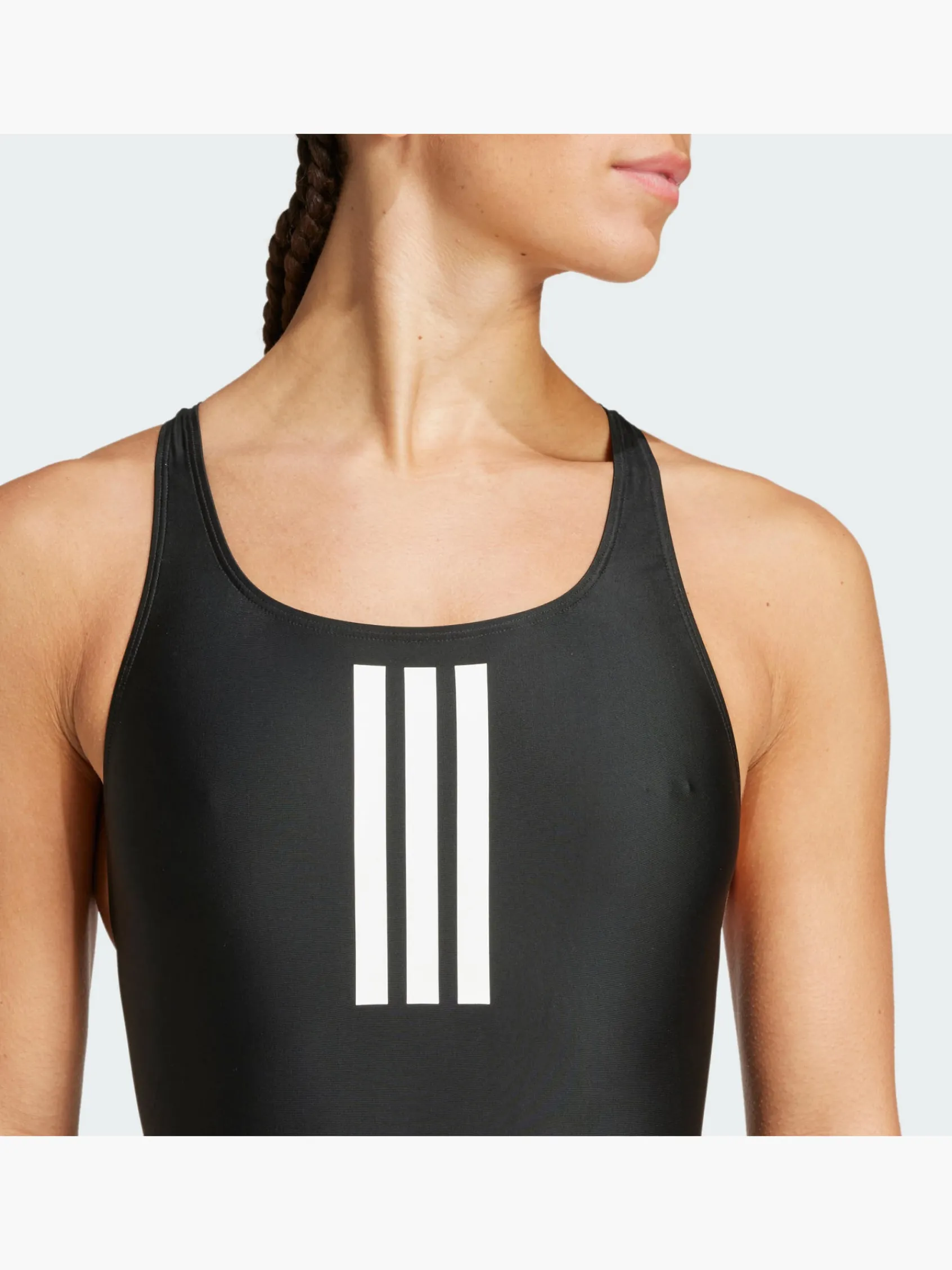 Damen adidas 3-Streifen V-Back Badeanzug