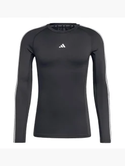 Herren adidas TECHFIT Compression Training 3-Streifen Longsleeve