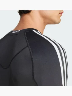 Herren adidas TECHFIT Compression Training 3-Streifen Longsleeve