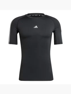 Herren adidas TECHFIT Compression Training 3-Streifen T-Shirt