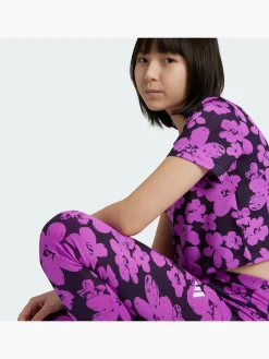Kinder adidas Train Essentials Seasonal Printed High Waisted Kids 7/8-Leggings